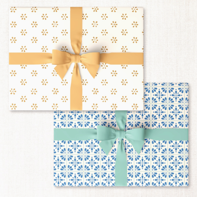 Daisy + Poolside Tiles Double-Sided Wrap Sheet