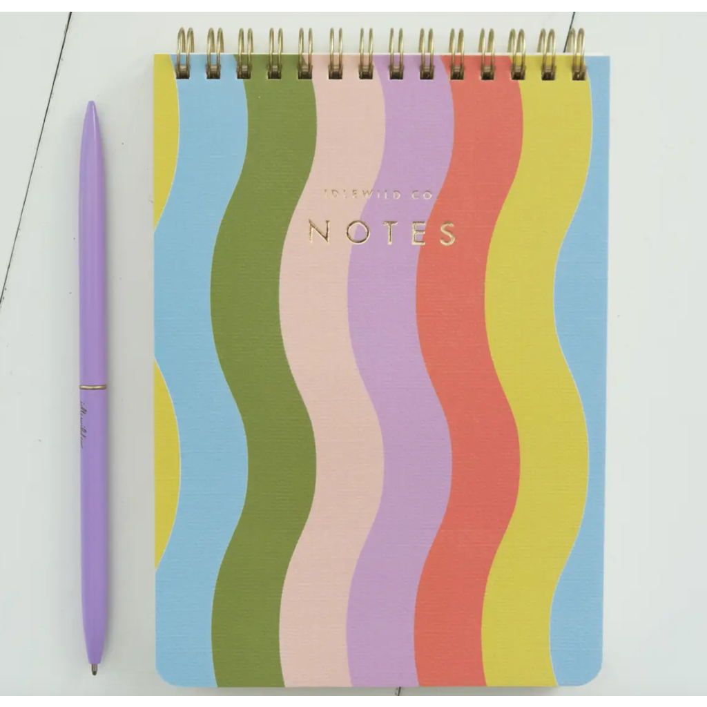 Wavy Rainbow Spiral Jotter