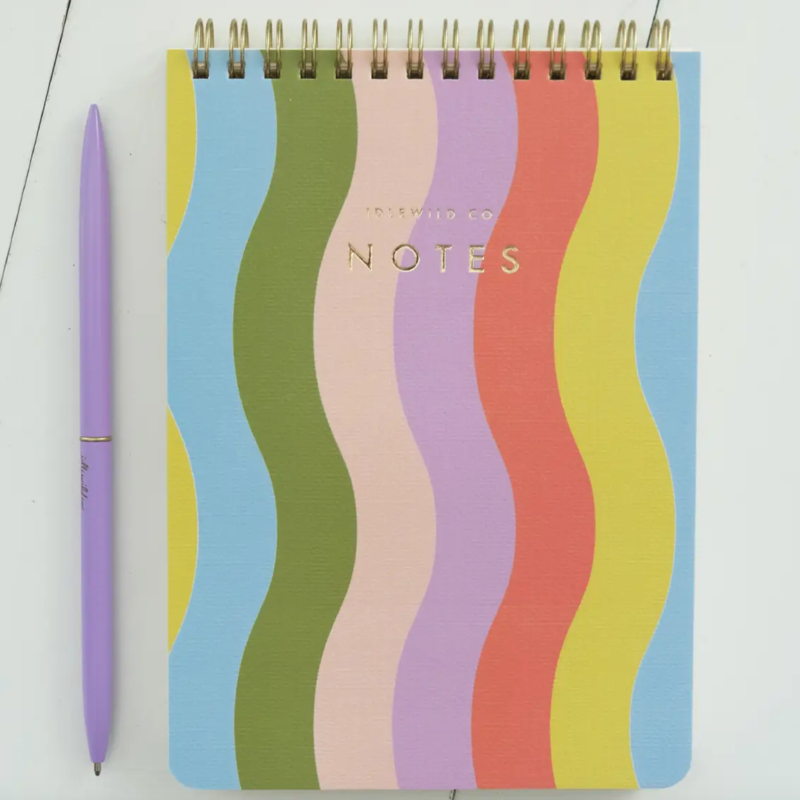 Wavy Rainbow Spiral Jotter