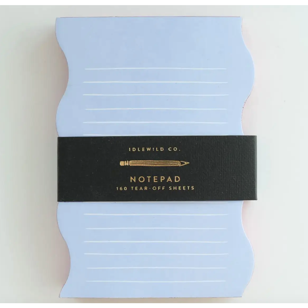 Wavy Shaped Notepad Blue + Cranberry