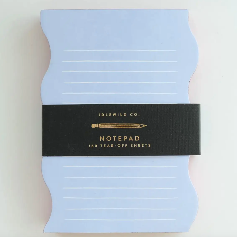 Wavy Shaped Notepad Blue + Cranberry