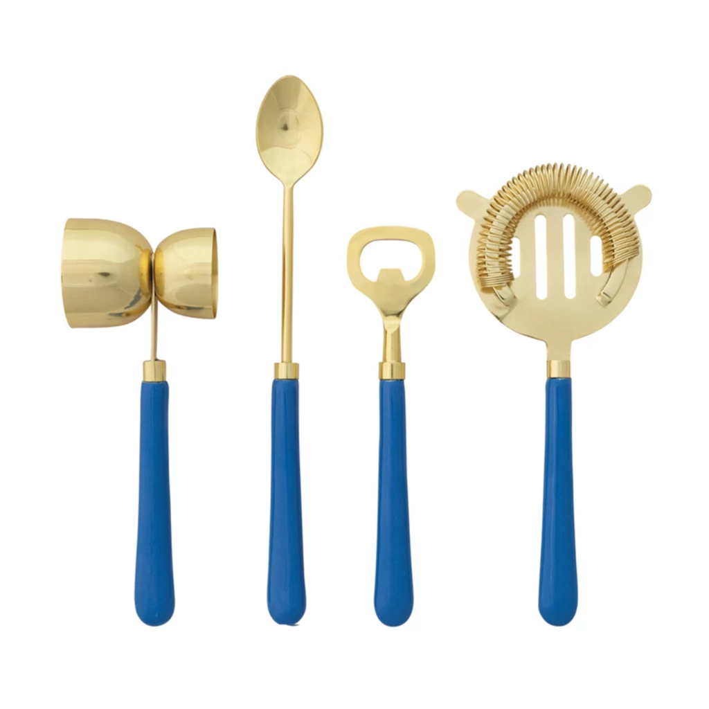 Blue Stainless Steel & Aluminum Bar Tools