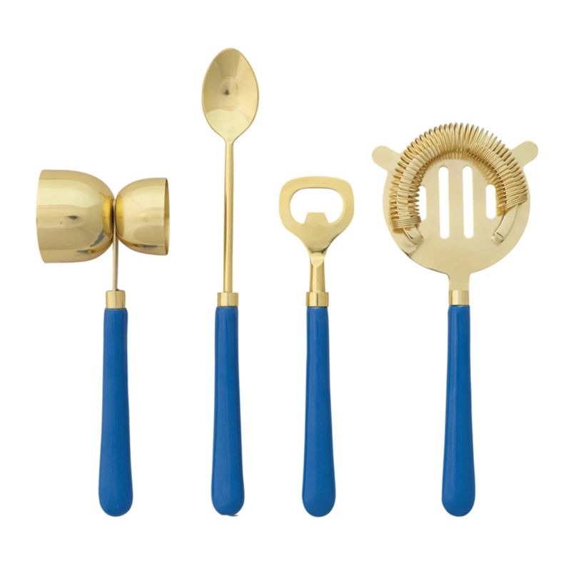 Blue Stainless Steel & Aluminum Bar Tools