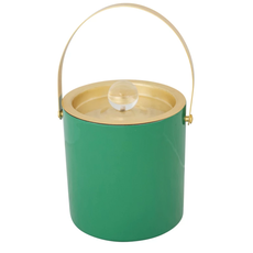 1.5 Quart Enameled Stainless Steel Ice Bucket Green