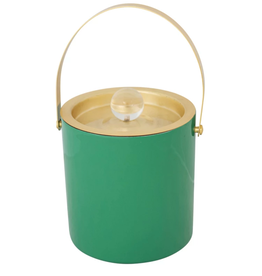 1.5 Quart Enameled Stainless Steel Ice Bucket Green