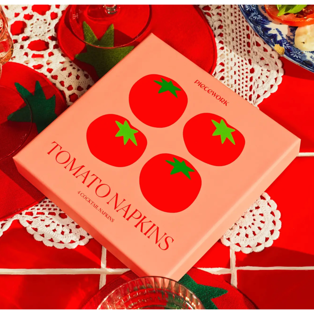 Tomato Cocktail Napkins - Set of 4