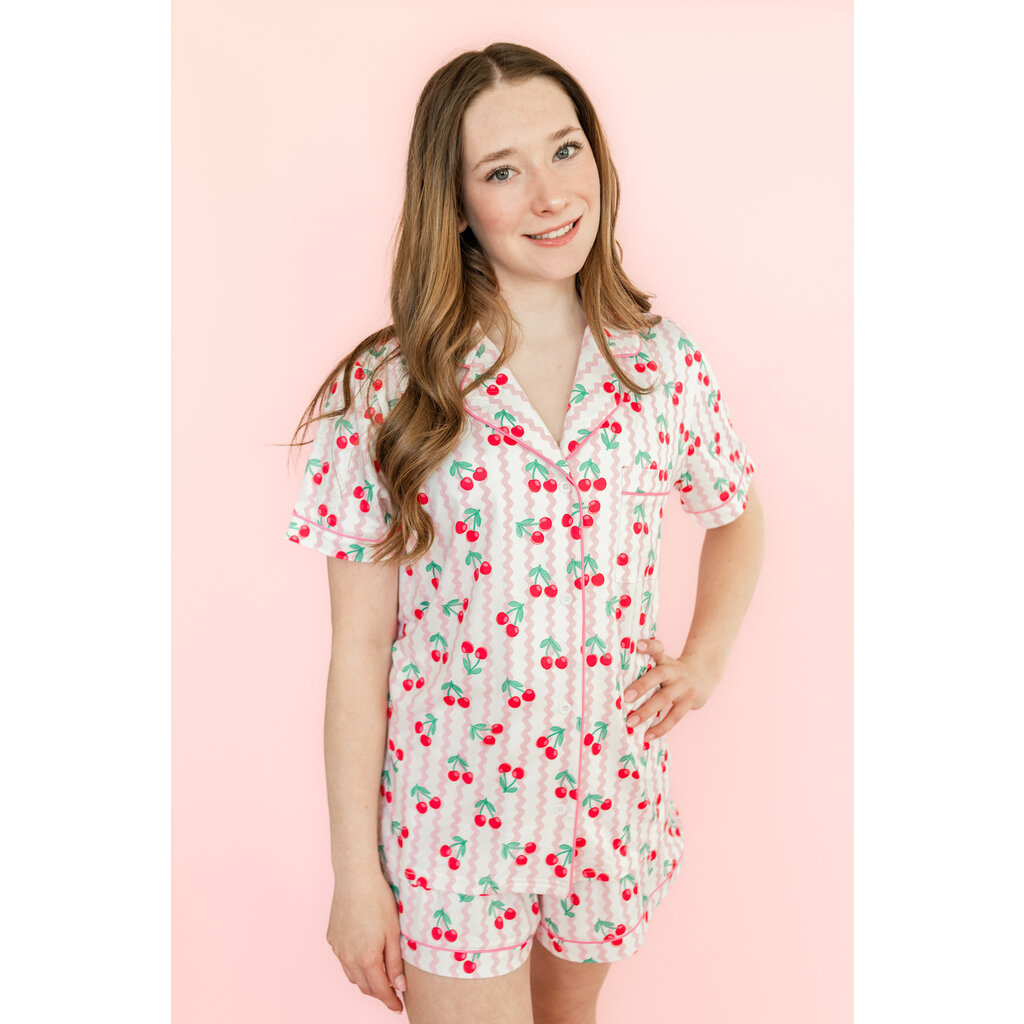 Cherry on Top Ric Rac Short Sleeve Pajama Set