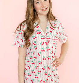 Cherry on Top Ric Rac Short Sleeve Pajama Set