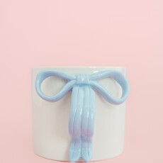 Powder Blue Bow Ceramic Coffee Mug