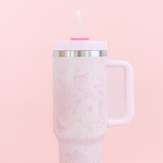 Pink Disco Cowgirl Toile 40oz Tumbler