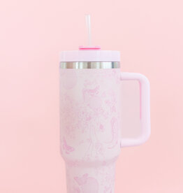 Pink Disco Cowgirl Toile 40oz Tumbler
