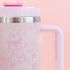 Pink Disco Cowgirl Toile 40oz Tumbler