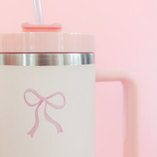 Cream & Pink Bow 40oz Tumbler