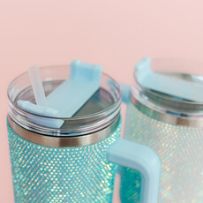 Blue Rhinestone 40 oz Tumbler