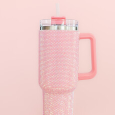 Light Pink Rhinestone 40oz Tumbler