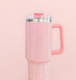 Light Pink Rhinestone 40oz Tumbler