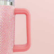 Light Pink Rhinestone 40oz Tumbler