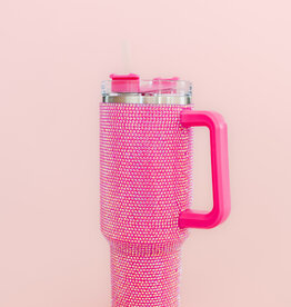 Hot Pink Rhinestone 40oz Tumbler