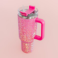 Hot Pink Rhinestone 40oz Tumbler Hot Pink Rhinestone 40oz Tumbler