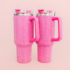 Hot Pink Rhinestone 40oz Tumbler Hot Pink Rhinestone 40oz Tumbler