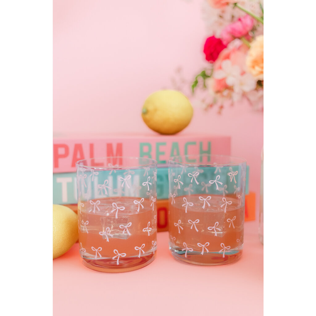 Pink Bows Cocktail Glass