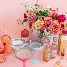 Blue Margarita 8oz Glass & Lid