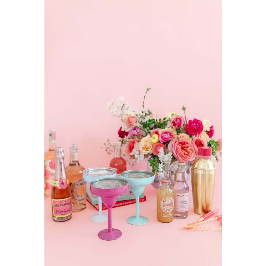 Blue Margarita 8oz Glass & Lid