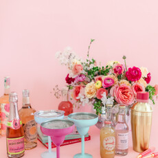 Blue Margarita 8oz Glass & Lid