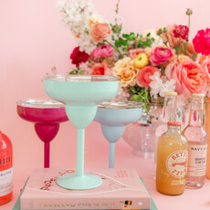 Blue Margarita 8oz Glass & Lid