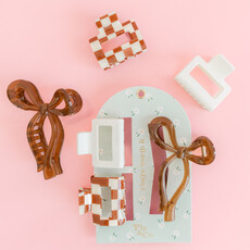 Mocha Cream Hair Clip Set