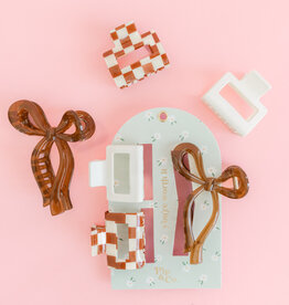 Mocha Cream Hair Clip Set