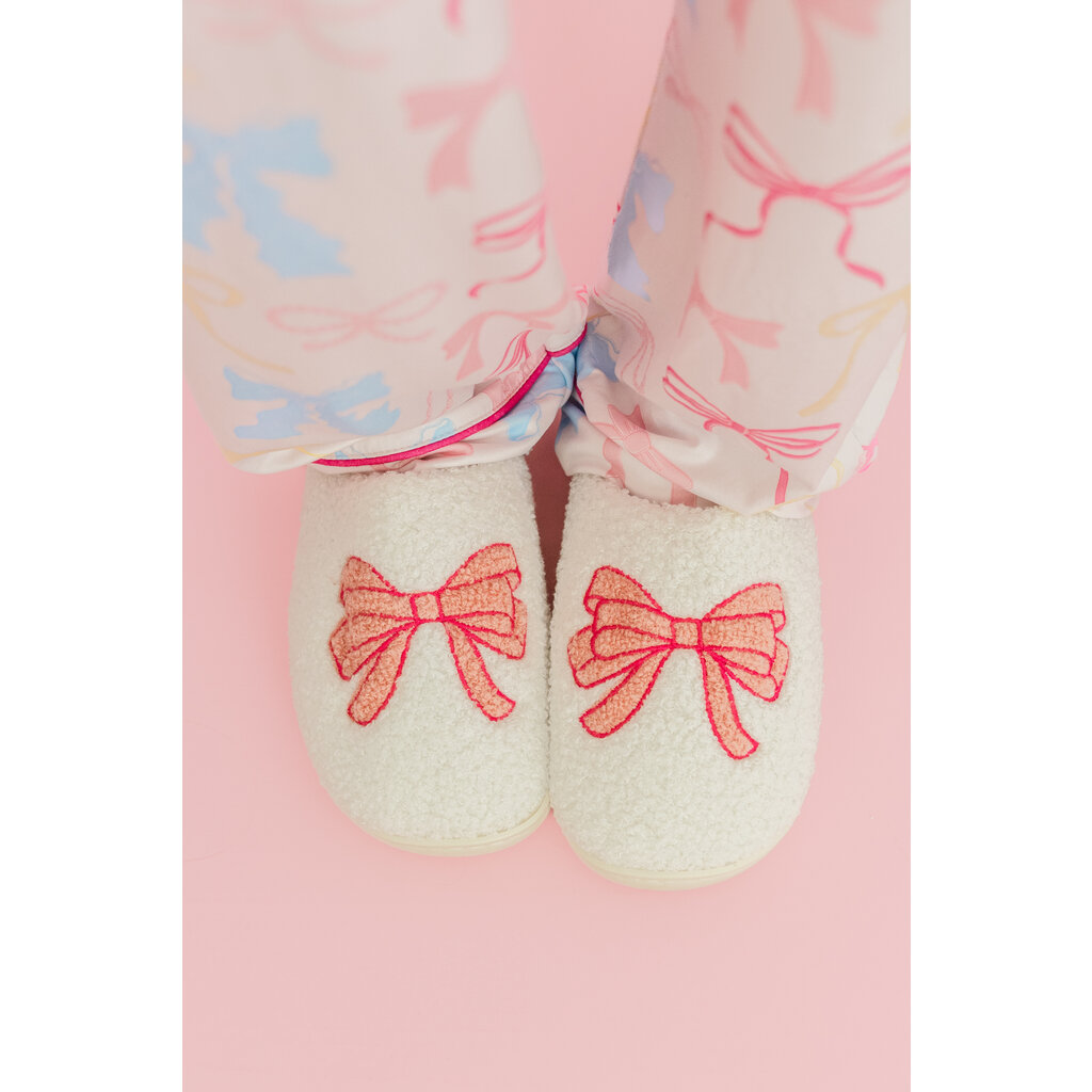 Pink Bow Slippers