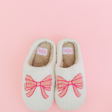 Pink Bow Slippers