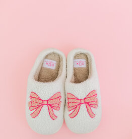 Pink Bow Slippers