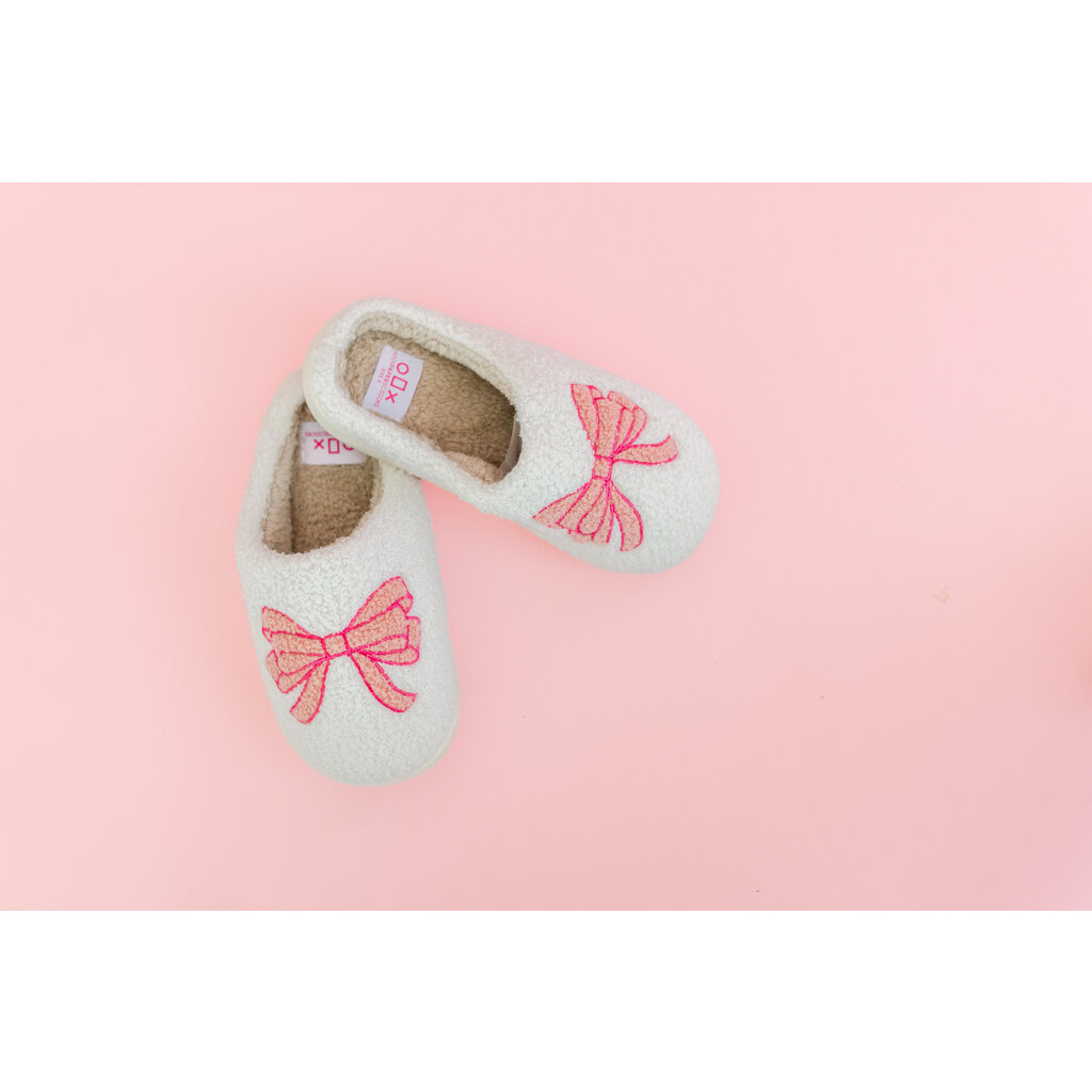 Pink Bow Slippers
