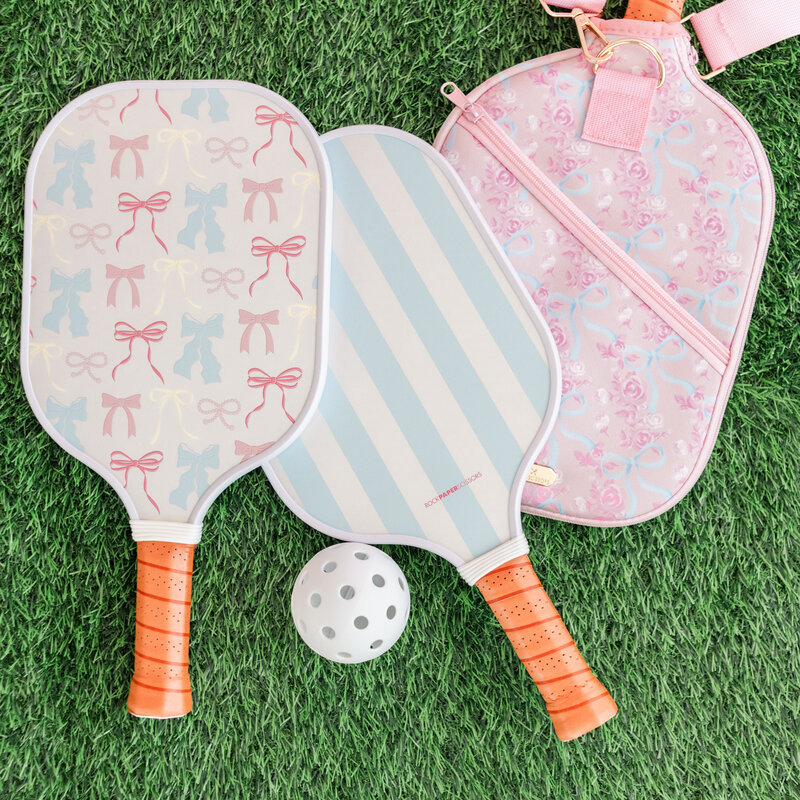 Pastel Bows Pickleball Paddle