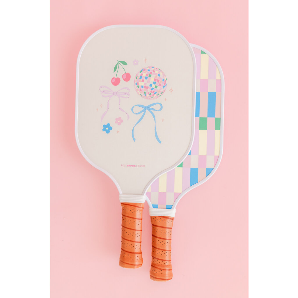 Disco Ball Bows Pickleball Paddle