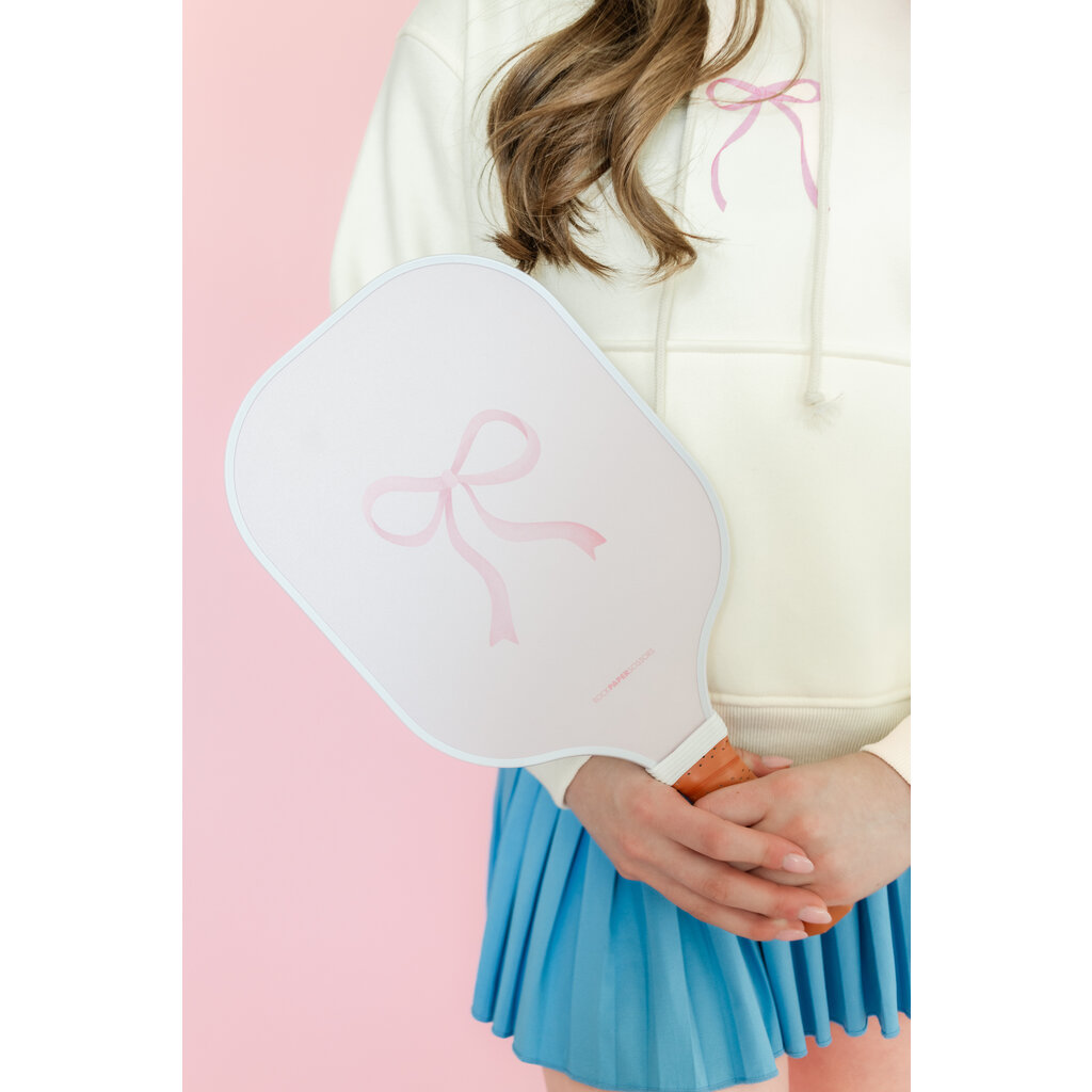Coquette Pink Bow Floral Pickleball Paddle
