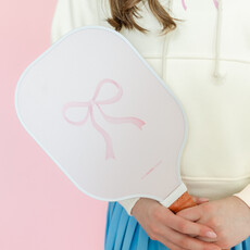 Coquette Pink Bow Floral Pickleball Paddle