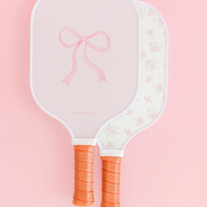 Coquette Pink Bow Floral Pickleball Paddle