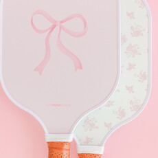 Coquette Pink Bow Floral Pickleball Paddle