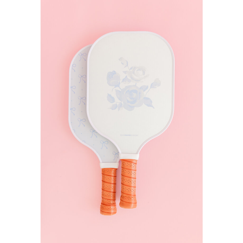 Coquette Blue Bow Floral Pickleball Paddle