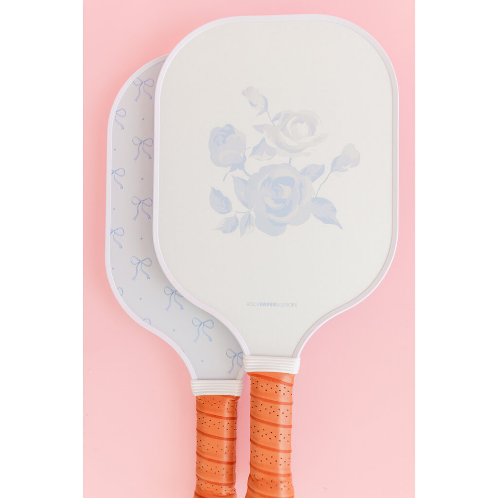 Coquette Blue Bow Floral Pickleball Paddle