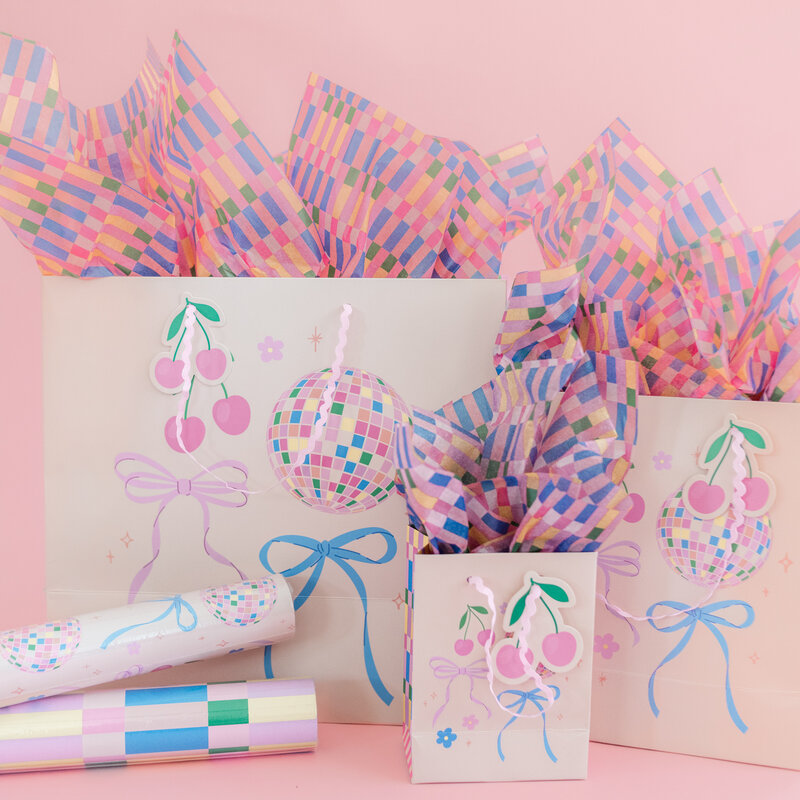 Disco Ball Bows Gift Bag