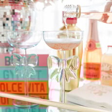 Blue Bow Coupe Wine Glass Blue Bow Coupe Wine Glass