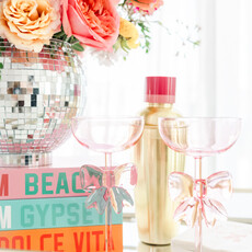 Pink Bow Coupe Wine Glass Pink Bow Coupe Wine Glass