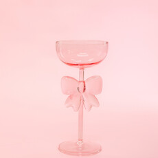 Pink Bow Coupe Wine Glass Pink Bow Coupe Wine Glass