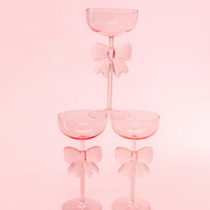 Pink Bow Coupe Wine Glass Pink Bow Coupe Wine Glass