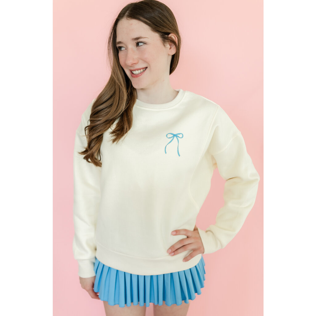 Cream Disco Ball and Bows Sweatshirt