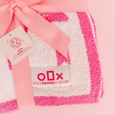 Cozy Pink Bow Luxury Throw Blanket